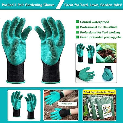 Professional 3-Pack 63 Gallon Lawn Garden Bags Large (D31,H19 inch) Yard Waste Bags W/Gardening Gloves,Standable,Reusable Leaf Bag,Lawn Debris Bin,Garden Trash Container,Plant Trimmings Bag 4 Handles - size: 1 Count (Pack of 3)