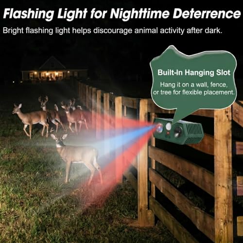 Sonic Fortress Pro Deer Repellent, 4Pack Solar Animal Repeller Outdoor