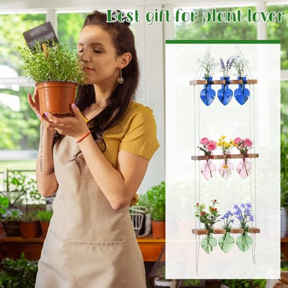Leinuosen Hanging Plant Propagation Station, Propagation Vases, Multicolor - color: Multicolor