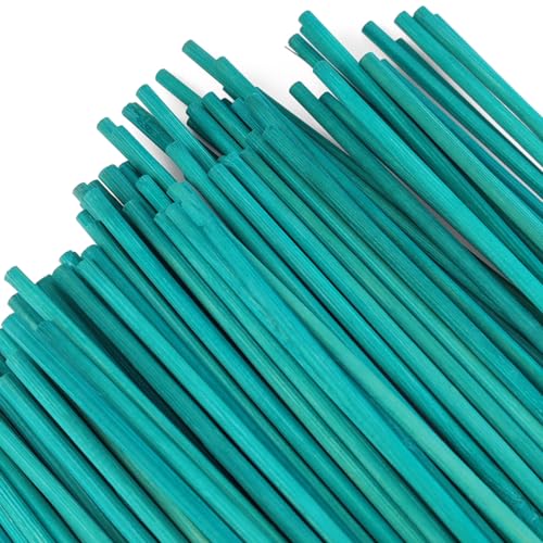 TIHOOD 100PCS 18" Wooden Garden Stakes with 100PCS 4" Garden Ties, Green Bamboo Sticks, Floral Plant Support, Tomato Stakes - color: Green