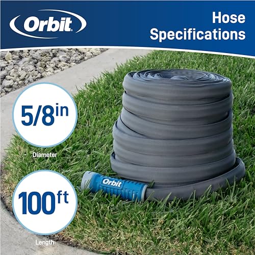 Orbit 33180 ExoJacket Fabric Garden Hose - Heavy-Duty Water Hose (100-Foot x 5/8-Inch) (Pack of 2) - size: 100 Ft (Pack of 2), style: ExoJacket