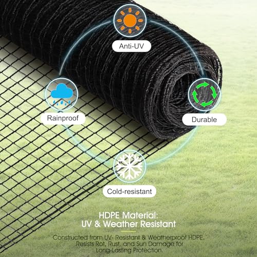 RIFNY Deer Fence, Temporary Fence for Garden Outdoor Yard, 6.5 x 100 FT - size: 6.5 x 100 FT
