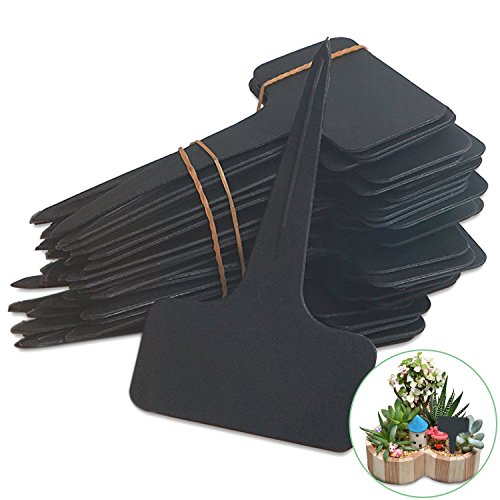 Prudance® 50pcs Reusable Waterproof Plant Markers, Black - color: Black