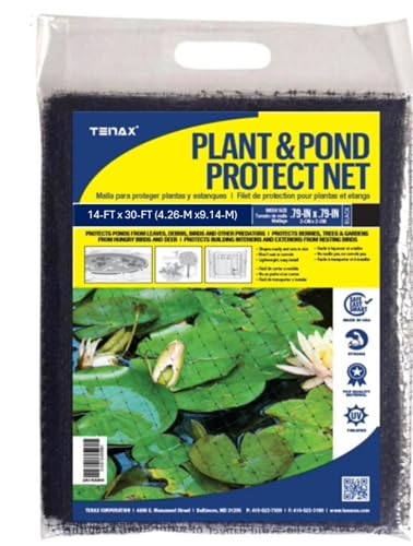 Tenax 2A140180 Pond and Plant Protect Net, 14 by 30-Feet, 14' x 30', Black - size: 14-ft x 30-ft