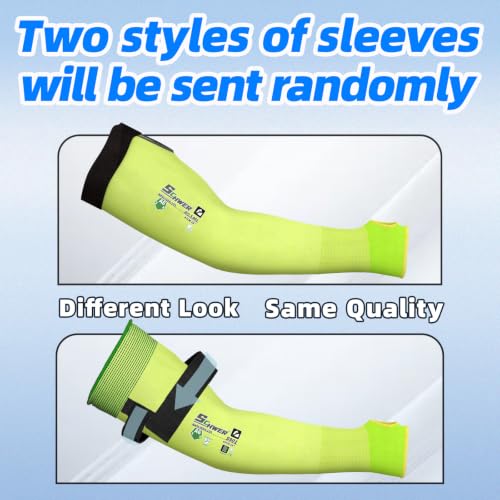 Schwer 10 Pairs 18in A6 Cut Resistant Arm Sleeves for Gardening, S901 - color: Yellow, size: 18 In-10 Pairs