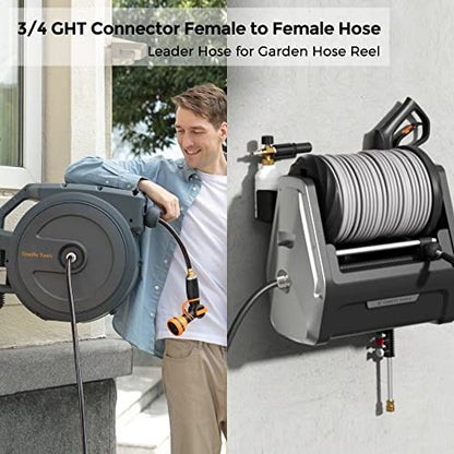 Giraffe Tools Garden Hose 5/8", 12ft Female to Female Leader Hose - size: 12ft Female to Female Hose