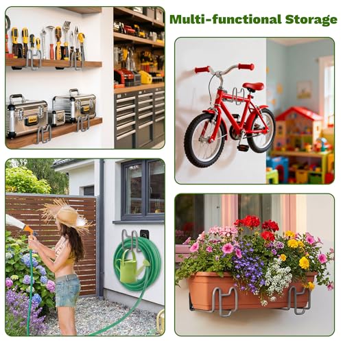 Garden Hose Holder with Hook Heavy Duty Garden Hose Hanger - color: 1pc Gray