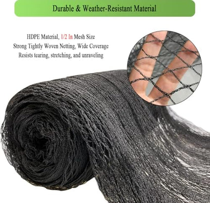 Bird Netting for Chicken Coop 15x15 FT, 1/2" Chicken Run Cover Net - size: 15x15 FT
