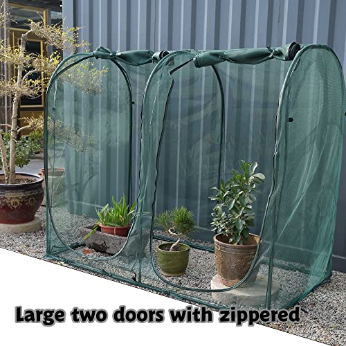 Poray Large Tunnel 73''x37''x61''Plant Netting Cover,5FT Tall Crop Cage Tomato Netting,Pest Guard Cover for Vegetables &Fruits,Durable Gardening Net for Plant and Animal - style: 73*37*61inches Tunnel Net