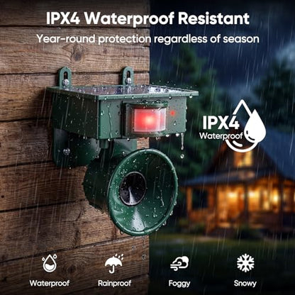 2026 Upgraded Solar Ultrasonic Bird Repellent Devices Outdoor