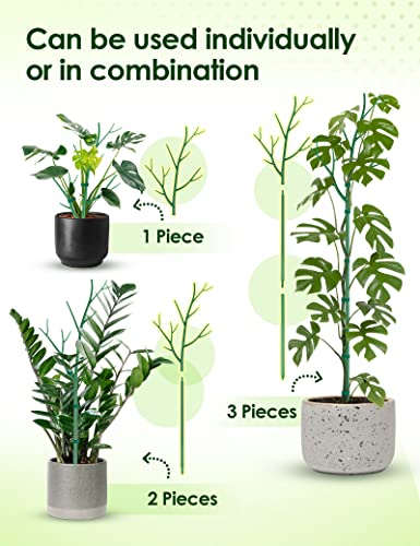 NiHome 39.5" Comprehensive Plant Support Stake Set of 6 - Durable - color: Green 39.7"-6 Pack