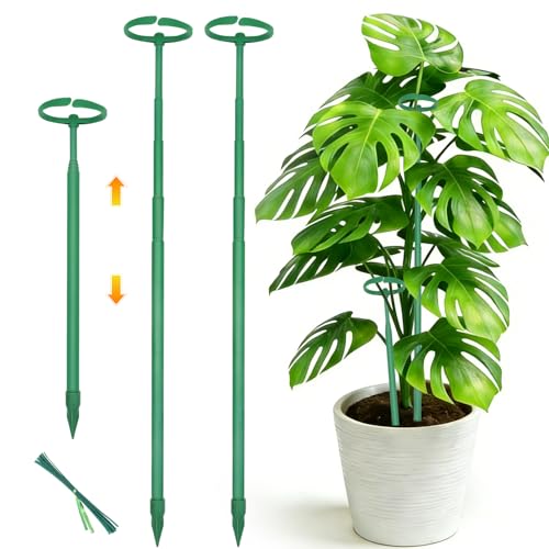 Telescoping Monstera Plant Stakes, 12.5-48.4IN Indoor Plant Support- 3Pack - size: 3pcs