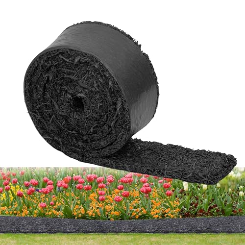 120" x 4.5" Rubber Mulch Roll Thick Recycled Rubber Mat