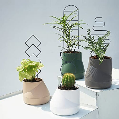 Wellsign 16inch Small Indoor Plant Trellis for Climbing Plants Outdoor - size: Black-Metal-Trellis01