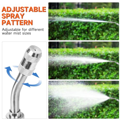 All Metal 44 Inches Replacement Sprayer Wand, Garden Hose Watering Wand with 3/4'' Brass Connector, 1/4" & 3/8" Brass Barb for Most Sprayer Hoses, Built-in Stainless Steel & 2 Hose Clamps - style: All Metal 44'' Sprayer Wand