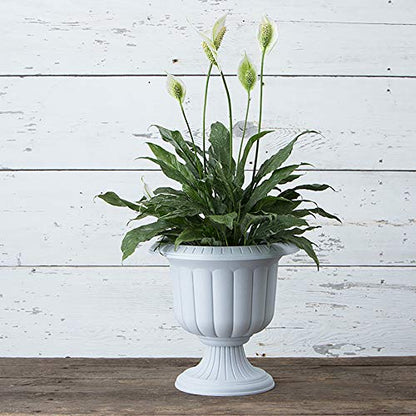 Classic Urn Planter, Stone, 14-Inch - color: Stone, size: 14 Inch