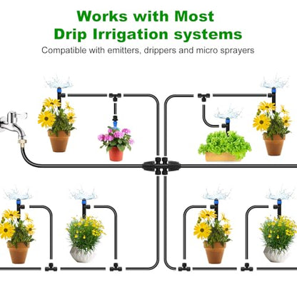5/16 Inch Blank Drip Irrigation Tubing, 60FT Distribution Hose for Garden, Greenhouse & Raised Beds, Flexible UV-Resistant Watering Line for Drip Irrigation Systems - style: 60Ft 5/16 Tubing