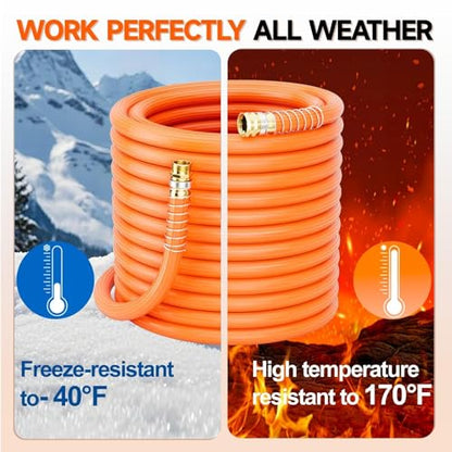 SPECILITE Garden Water Hose 25 ft x 5/8", 450-1300psi for Hot/Cold Water - size: 3/4'' 25FT