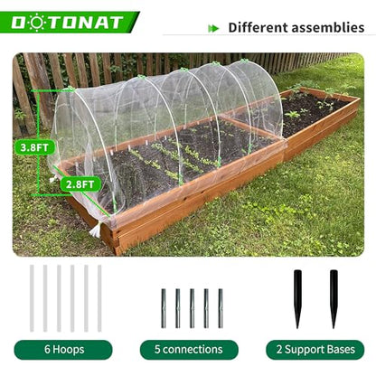 8FT Garden Hoops Grow Tunnel Kit - Rust-Free Fiberglass Frame for Raised Beds, 72pcs - DIY Plant Support for Garden Netting, Vegetable Garden Hoops Kit, Row Covers, and Greenhouse Hoops - size: 72Pcs