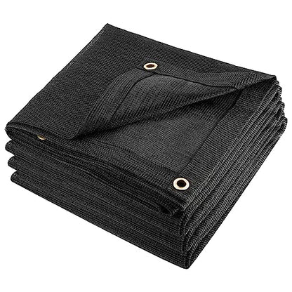 CARTMAN Finished Size 12x20 Feet Heavy Duty Mesh Tarp with Grommets, 70% Black Shade Cloth, Multipurpose Protective Cover with Air Flow for Plant, Greenhouse, Patio, Chicken Coop, Barn Kennel - size: 12'x20'