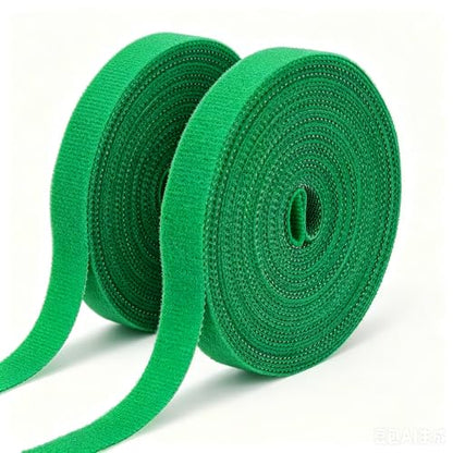 Plant Ties Hook and Loop Garden Tapes 1/2'' Wide Fabric Fastening Tape Double Sided Self Gripping Strap Reusable Adjustable Cable Ties Garden Vines Ties, Soft Plant Tie (1/2 Inch x 32 ft, Green) - size: 1/2 Inch x 32 Feet