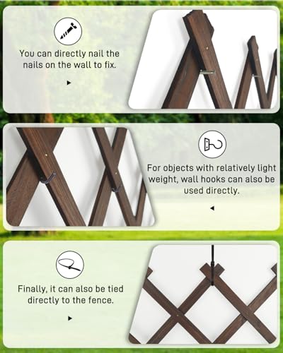 Expandable Wooden Lattice Fence Panel, 1 Pack, 3.2 x 6.1 Ft - color: 1 Pack, size: 3.2 x 6.1 ft