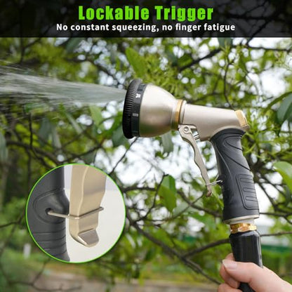 Besiter Garden Hose Nozzle Sprayer, Heavy Duty Metal Water Hose Nozzle - color: Black