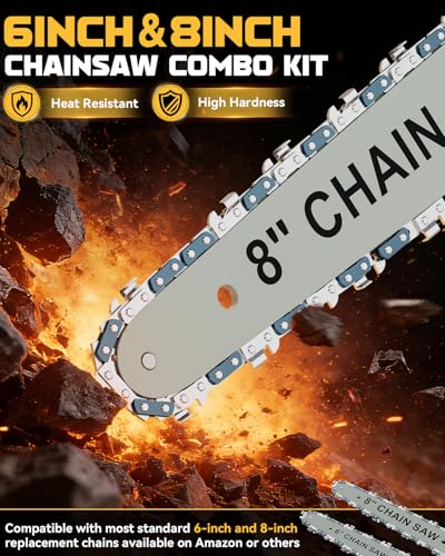 Ecarke Mini Chainsaw Compatible with Dewalt 20V Battery - color: Yellow, size: 8 Inch & 6 Inch