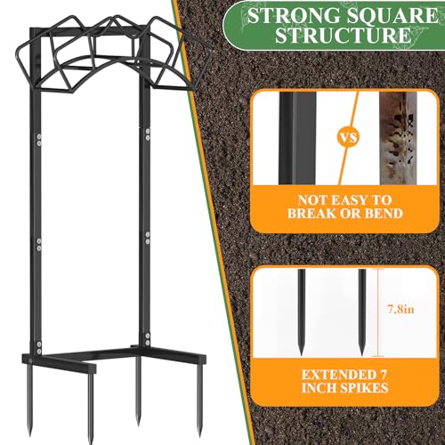 Qatsrin Super Stable Garden Hose Holder, Water Hose Reel holds 160ft, Black - color: Black