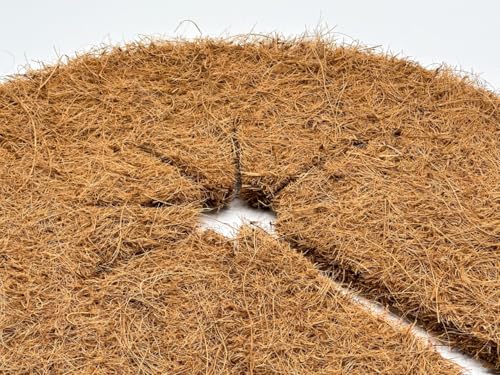 Compressed Coconut Coir Fiber Mulch Mat in 10" and 12" Sizes, Conserves Water, Weed Barrier, Hydrophobic Plant Cover, Biodegradable, Made for 3 and 5 Gallon Pots (1, 12 inch) - size: 12 inch