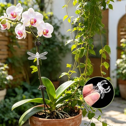 100pcs Plant Clips, Orchid & Dragonfly Clips Garden Support Clips for Climbing Vine, Flower and Orchid Plant Fixing