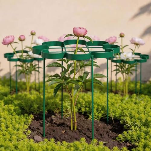 24.5" Dahlia Stakes and Supports - Outdoor Durable Plant Support - color: Green