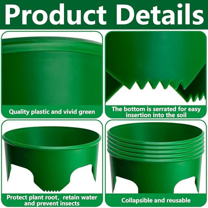 6 Pcs 10" Planting Grow Rings, Planting Rings for Vegetables Herbs Flowers - color: 10 Inch