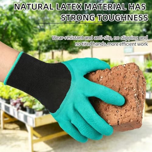 Garden Gloves With Claws One Size Ambidextrous finished Grip Durable Claw Tips for Digging Planting Weeding Yard Work