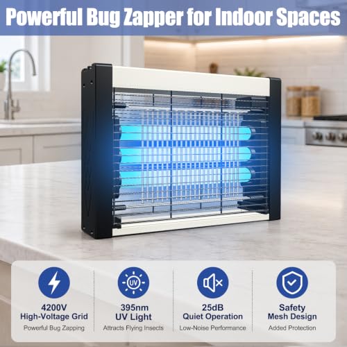 Indoor Bug Zapper, 20W Insect Killer & Mosquito Trap with UV Light