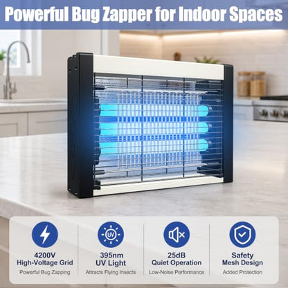 Indoor Bug Zapper, 20W Insect Killer & Mosquito Trap with UV Light