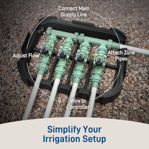 Orbit 4-Valve Heavy Duty Preassembled Sprinkler Manifold - 57257 - size: 4-Valve, style: 4-Valve