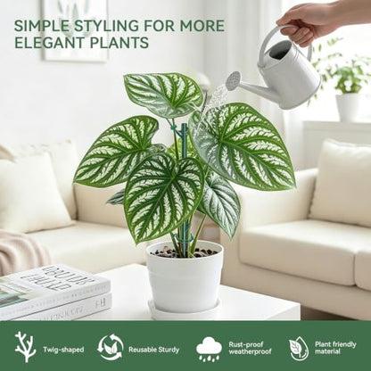 15 Pack Adjustable Stackable Monstera Plant Support Poles Garden Stakes