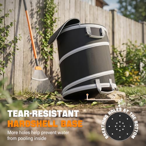23 Gallon Collapsible Trash Can with Hard Bottom - size: 23 gallons