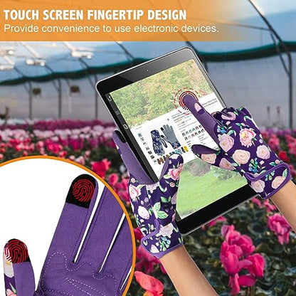 Leather Gardening Gloves for Women Garden Gloves Thorn Proof Heavy Duty Gloves Women Gardening Gift - color: Color C