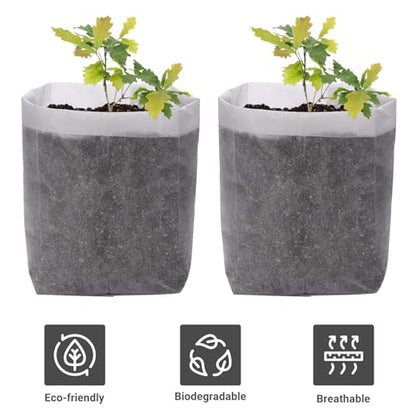 GREANER 12.6"x13.4" Seedling Bags, 25Pcs Nursery Growing Bags for Growing Vegetables, Fabric Pots for Seed Planting Succulents Vegetable Flower Potato Tomato - size: 12.6"x13.4"/25pcs