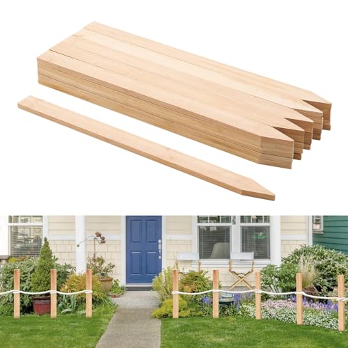 VEVOR Wooden Garden Stakes, 25 Pcs 24 x 0.5 x1.5 in Survey Grading Stakes, Garden Ground Stake with Sharp Point, Fir Wood Plant Support Stake, Sign Posts for Silt Fence Backyard Boundaries Baselines - style: 0.5 x 1.5 x 24in+25pcs