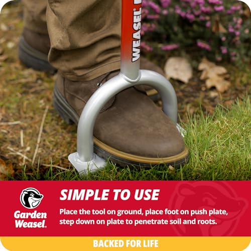 Garden Weasel Edger-Chopper - Long Handle | Garden Beds, Patios, Trenches, Sidewalks, Driveways, and More | Lawn and Landscaping Tool, T Grip, Sod Cutter | 91714 - style: 1 piece