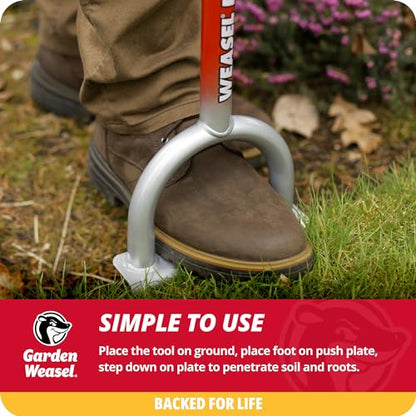 Garden Weasel Edger-Chopper - Long Handle | Garden Beds, Patios, Trenches, Sidewalks, Driveways, and More | Lawn and Landscaping Tool, T Grip, Sod Cutter | 91714 - style: 1 piece