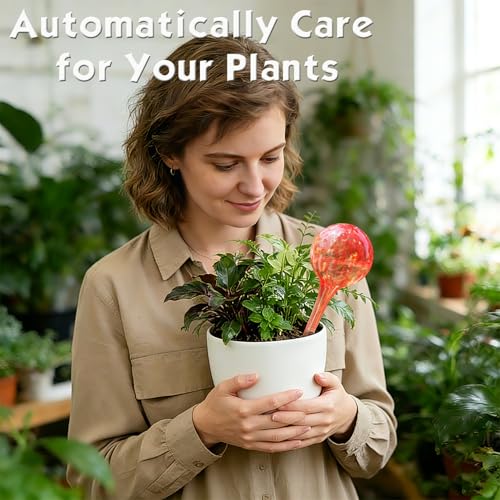 Self Watering Globes for Plant, Large Glass Outdoor Plant Watering Devices - color: 6pcs-Large Size
