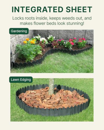 DAIM FlexWall Edge Landscape Edging, Garden Edging, Black, 6" x 16.5 ft - size: 6" x 16.5 ft