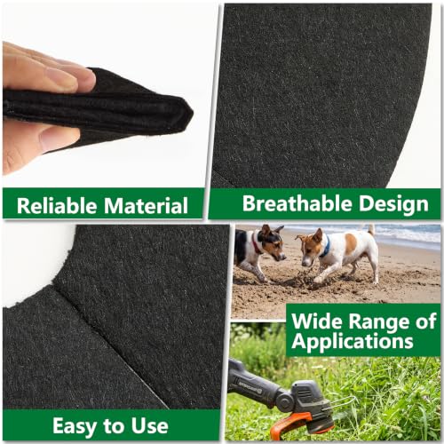 Macarrie 30 Pcs Weed Barrier Mat Tree Mulch Ring Fabric Cover, 12.6 Inch - size: 12.6 Inch