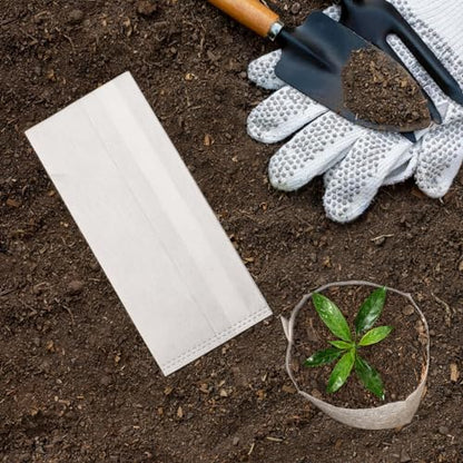 Nursery Grow Bags, 100 PCS Non-Woven Plants Grow Bags 7.8"x8.6", Solid Seed Starter Bags Fabric Seedling Pots Plants Pouch Home Garden Supply - color: White, size: 7.8"x8.6"/Pack of 100
