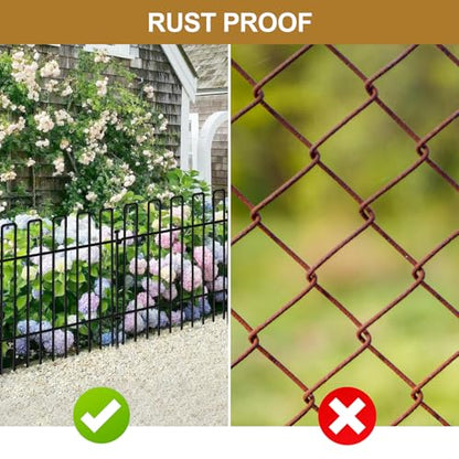 26 Panels No Dig Animal Barrier Fence, 13in(H) x 37ft(L) Garden Edging Border Fencing, Rustproof Metal Stakes Decorative Garden Fence, Dog Digging Defense Fencing Barrier for Outdoor, Yard, Patio - size: 26 Panels, 13in(H) x 37ft(L)