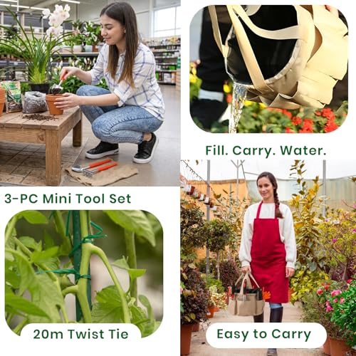 Complete Garden Tools Set, 11 Pcs Heavy Duty Gardening Tools with Organizer Tote Bag, Aluminum & Carbon Steel Garden Tool Set, Gardening Kit for Women & Men, Ideal Gardening Gifts for Plant Lovers